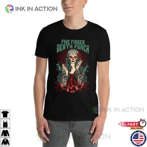 Five Finger Death Punch Lady Muerta Art T shirt 1