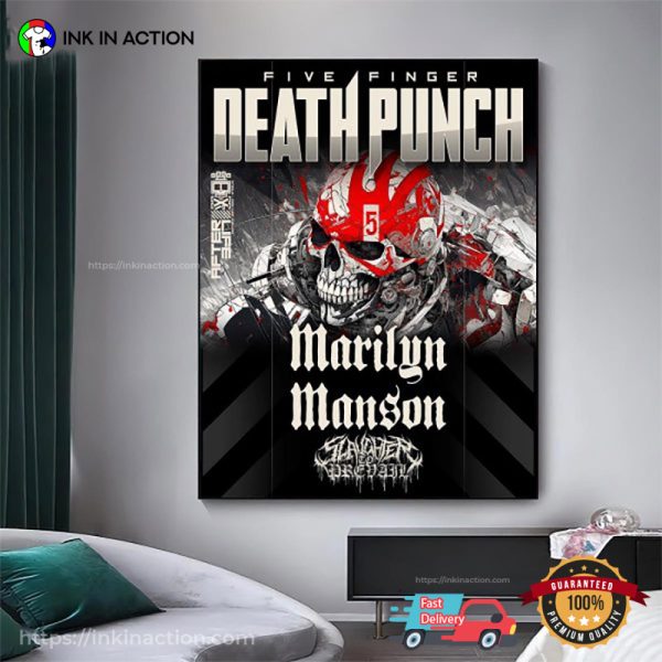 Five Finger Death Punch Marilyn Manson On Tour Poster