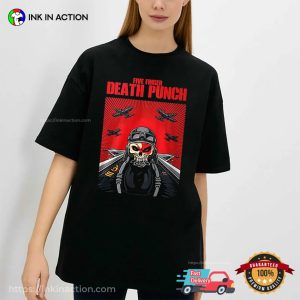 Five Finger Death Punch Skeleton Pilot T shirt 1