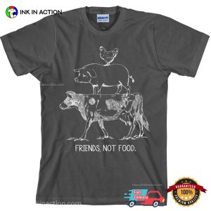 Friends Not Food No Meat Vegetarian T-shirt