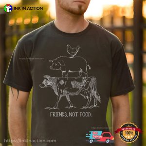 Friends Not Food No Meat Vegetarian T-shirt