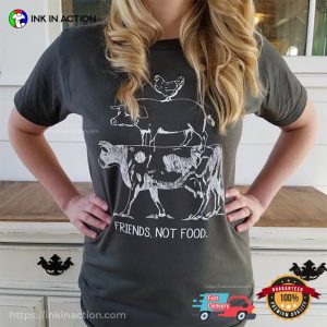 Friends Not Food No Meat vegetarian t shirt 3