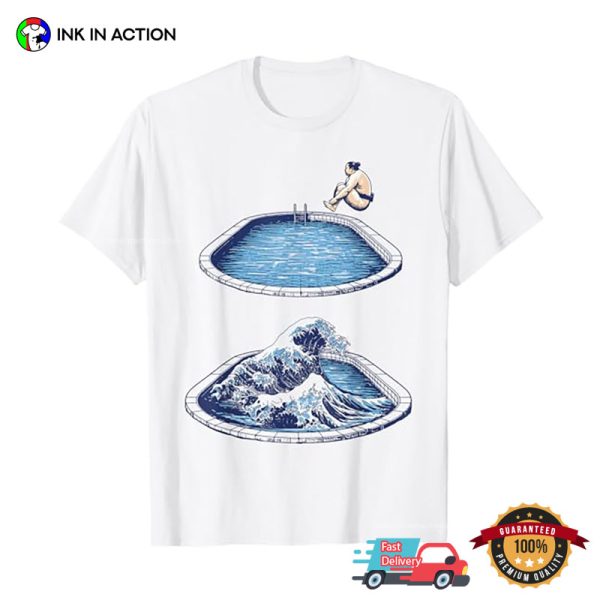 Funny Kanagawa Sumo Great Wave Shirt