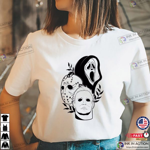 Ghostface Jason Voorhees Michael Myers Horror Characters Tee