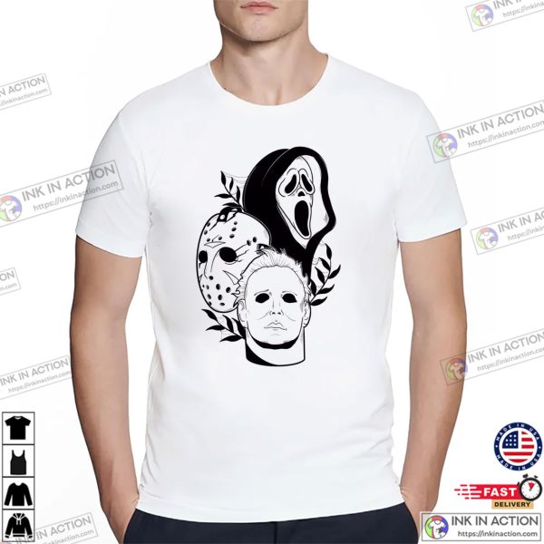 Ghostface Jason Voorhees Michael Myers Horror Characters Tee