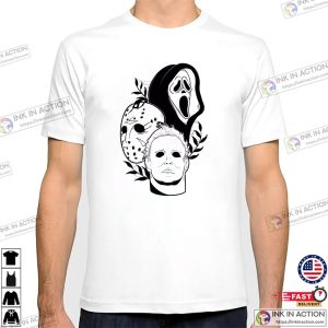 Ghostface Jason Voorhees Michael Myers Horror Characters Tee 3