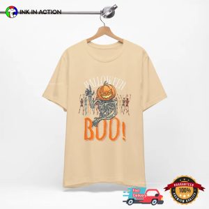 Halloween Boo pumpkin skeleton Party T shirt 3