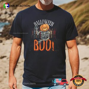 Halloween Boo Pumpkin Skeleton Party T-shirt