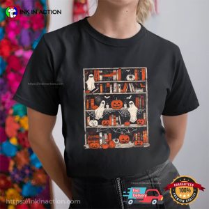 Halloween Bookcase halloween themed shirts 1