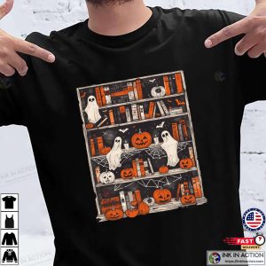 Halloween Bookcase Halloween Themed Shirts