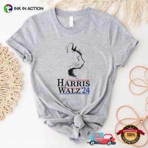 Harris Walz 2024 Lady Cat Graphic Comfort Colors T shirt 3