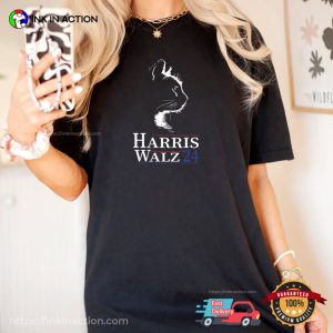 Harris Walz 2024 Lady Cat Graphic Comfort Colors T-shirt