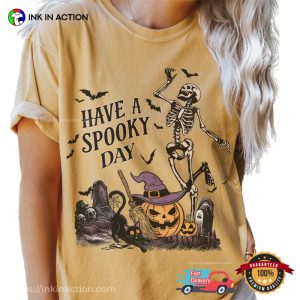 Have A Spooky Day Grave Comfort Colors Tee 2