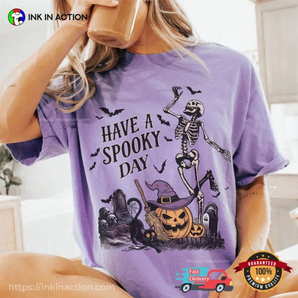 Have A Spooky Day Grave Comfort Colors Tee