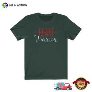 Heart Warrior national heart month Comfort Colors T shirt 3