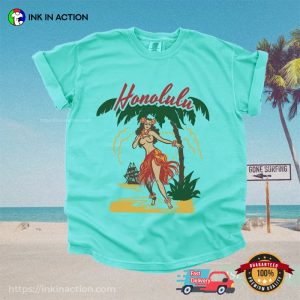 Honolulu Hawaiian Culture Dance Retro Comfort Colors T shirt 2