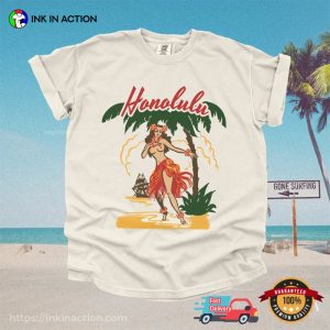 Honolulu Hawaiian Culture Dance Retro Comfort Colors T shirt 3