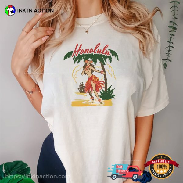 Honolulu Hawaiian Culture Dance Retro Comfort Colors T-shirt