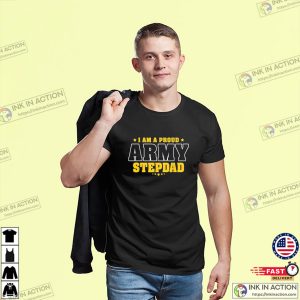 I Am A Proud Army Stepdad Patriotic Pride T shirt 2