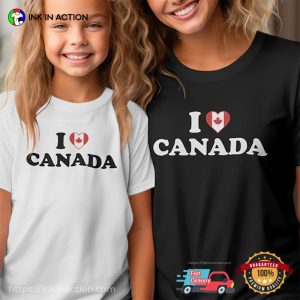 I Love Canada Patriotic Basic T shirt 2