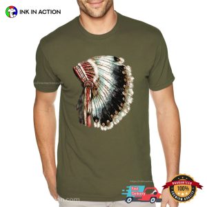 Indian Chief Headdress Native American Shirt