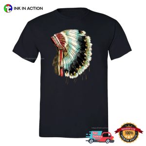 Indian Chief Headdress Native American Shirt 3