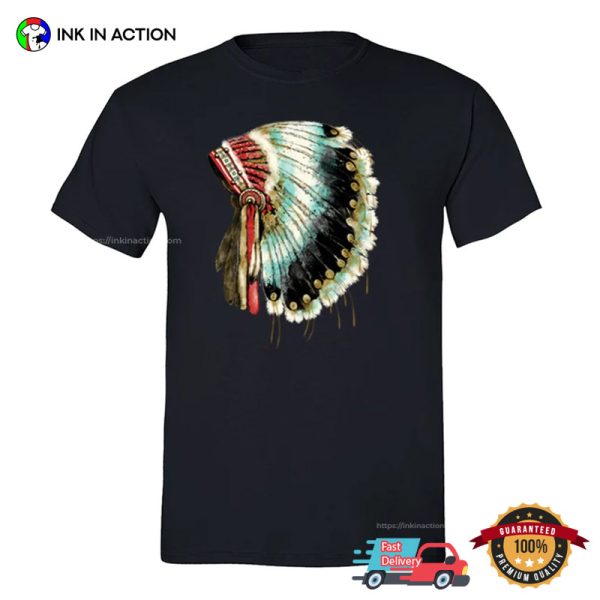 Indian Chief Headdress Native American Shirt