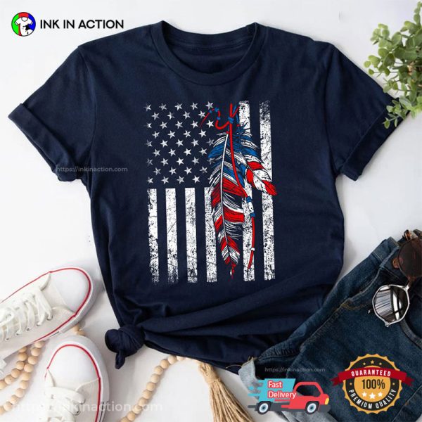 Indigenous American Flag Native American Tee