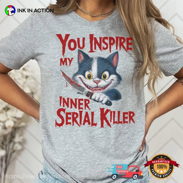 Inner Serial Killer Cat Creepy Comfort Colors T-shirt