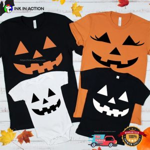 Jack O Lantern Pumpkin Face Family Costume Tee