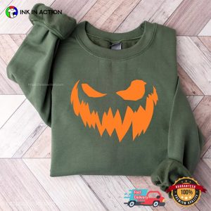 Jack O Lantern Pumpkin Face Halloween Party T shirt 1