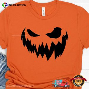 Jack O Lantern Pumpkin Face Halloween Party T shirt 3