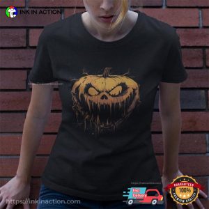 Jack o' Lantern scary pumpkin Spooky Season Tee 3