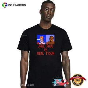 Jake Paul Vs Mike Tyson 8 Bit Game Style Boxing T shirt 1