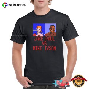 Jake Paul Vs Mike Tyson 8 Bit Game Style Boxing T shirt 2