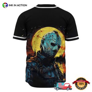 Jason Voorhees Bloody Night Halloween Baseball Jersey