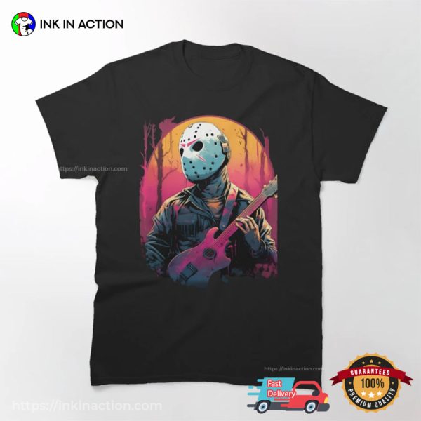 Jason Voorhees Guitar Pop Music T-shirt