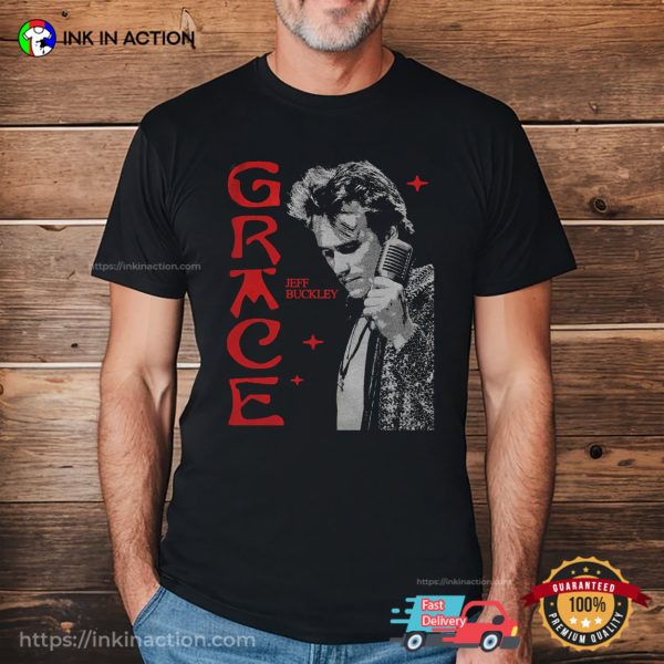 Jeff Buckley Retro 90s Style Grace Album T-shirt