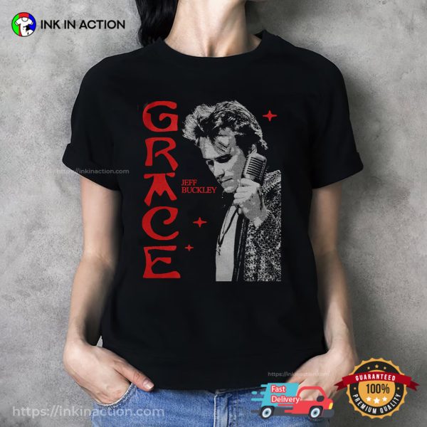 Jeff Buckley Retro 90s Style Grace Album T-shirt