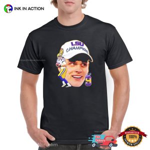 Joe Burrow 9 Cincinnati Tiger LSU Champions T shirt 2