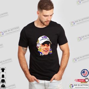 Joe Burrow 9 Cincinnati Tiger LSU Champions T shirt 3