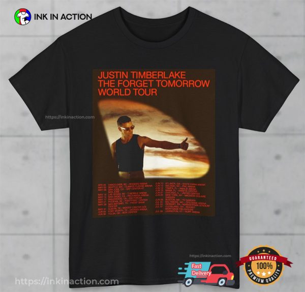 Justin Timberlake Tour 2024 Retro Style T-shirt