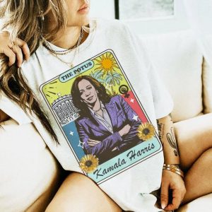 Kamala Harris The Potus Tarot Card Comfort Colors T shirt 1