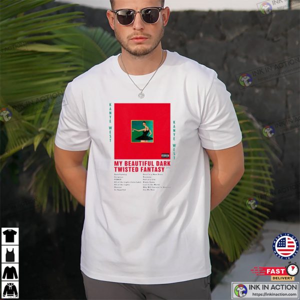 Kanye West My Beautiful Dark Twisted Fantasy New Album T-shirt