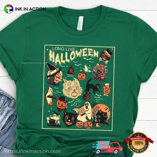 Long Live Halloween Retro Comfort Colors T-shirt