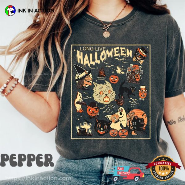 Long Live Halloween Retro Comfort Colors T-shirt