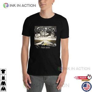 Lost Highway Bon Jovi Tour 2008 Retro Rock T shirt 3