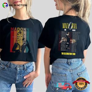 Madonna Four Decades The Celebration Tour Schedules T shirt