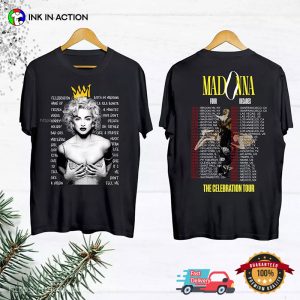 Madonna Queen Of Pop The Celebration Tour 2024 Retro T shirt 2