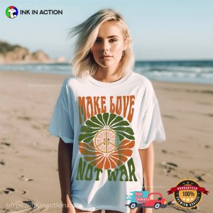 Make Love Not War Peace Day Comfort Colors Tee